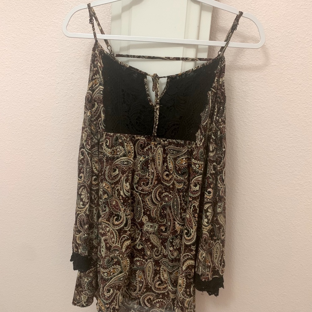 Boho Style Long-Sleeved Mini Dress